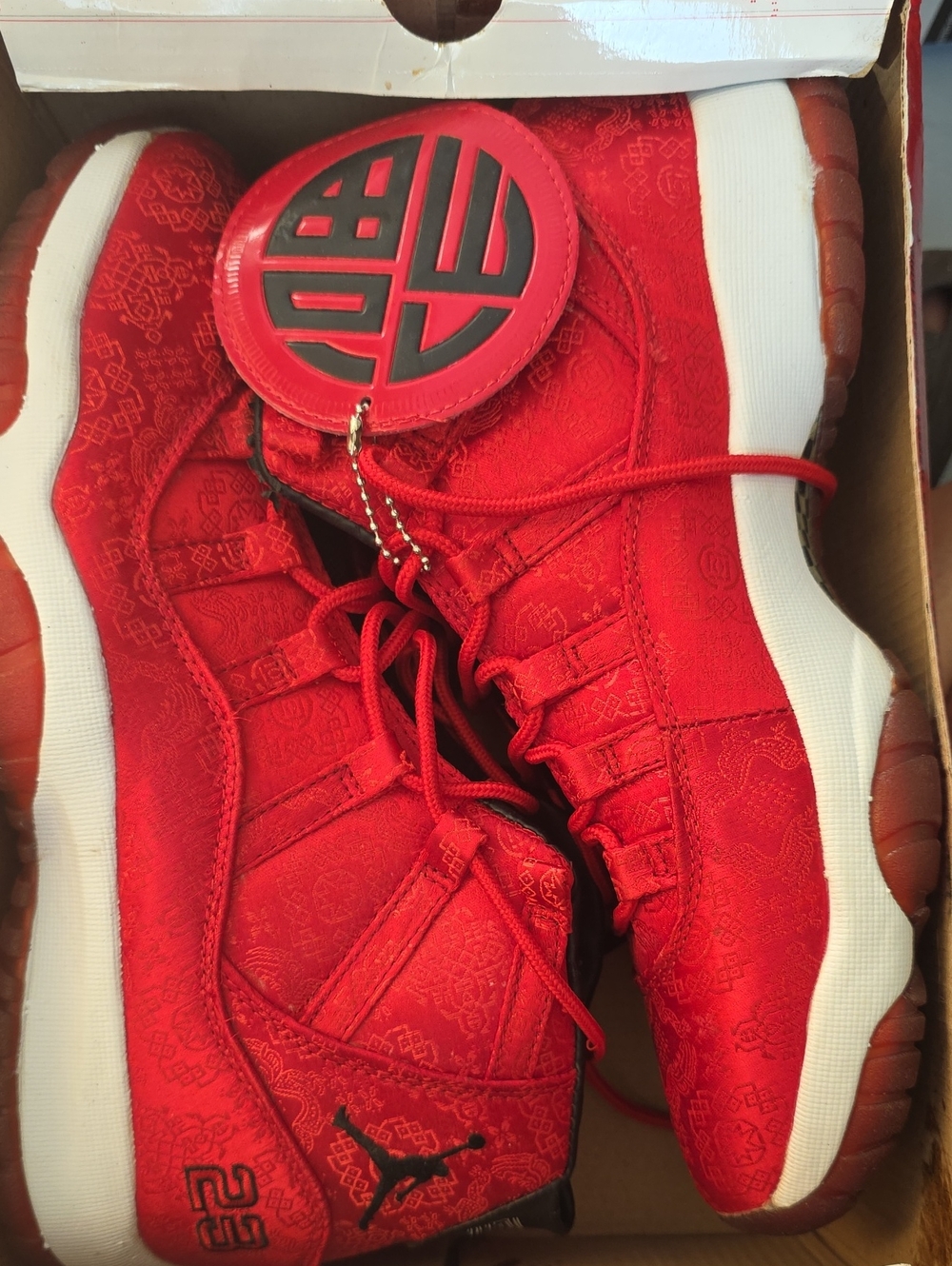 Jordan Men's Red and White Low-Top Sneakers